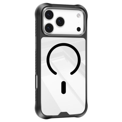 For iPhone 17 Pro Max Mutural Clear Armor Series MagSafe PC Hybrid TPU Phone Case(Black) by Mutural