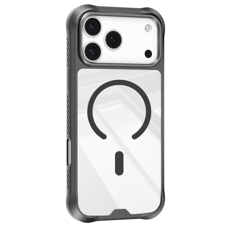 For iPhone 17 Pro Max Mutural Clear Armor Series MagSafe PC Hybrid TPU Phone Case(Dark Grey) by Mutural