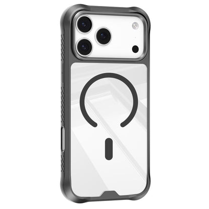 For iPhone 17 Pro Max Mutural Clear Armor Series MagSafe PC Hybrid TPU Phone Case(Dark Grey) by Mutural