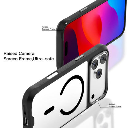 For iPhone 17 Pro Mutural Clear Armor Series MagSafe PC Hybrid TPU Phone Case(Blue) by Mutural