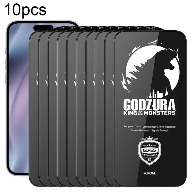 For iPhone Air WK WTP-124 10pcs 6D Curved Ultra-Fine Edge HD Full-Screen Tempered Glass Film(Transparent) by WK