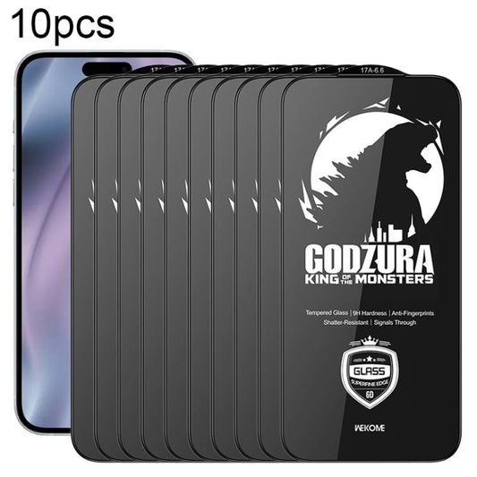 For iPhone Air WK WTP-124 10pcs 6D Curved Ultra-Fine Edge HD Full-Screen Tempered Glass Film(Transparent) by WK