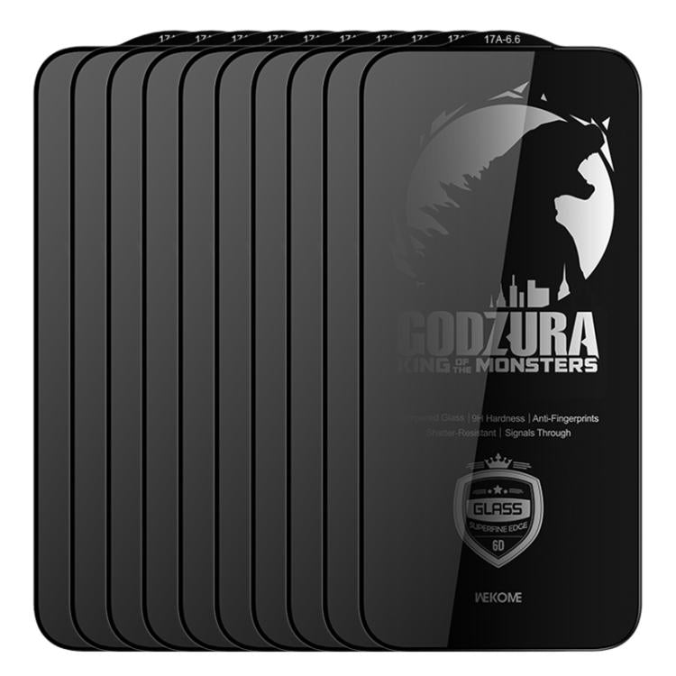 For iPhone Air WK WTP-125 10pcs 6D Curved Ultra-Fine Edge Privacy Full-Screen Tempered Glass Film(Transparent) by WK