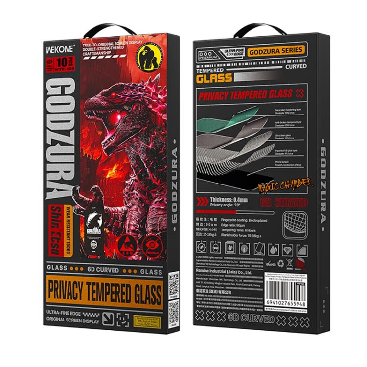 For iPhone Air WK WTP-125 10pcs 6D Curved Ultra-Fine Edge Privacy Full-Screen Tempered Glass Film(Transparent) by WK