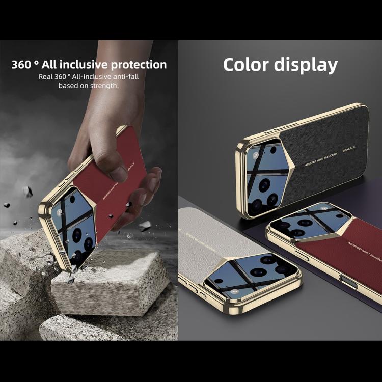 For iPhone 17 Pro GKK Blade Phantom Plain Leather Phone Case(Black) by GKK