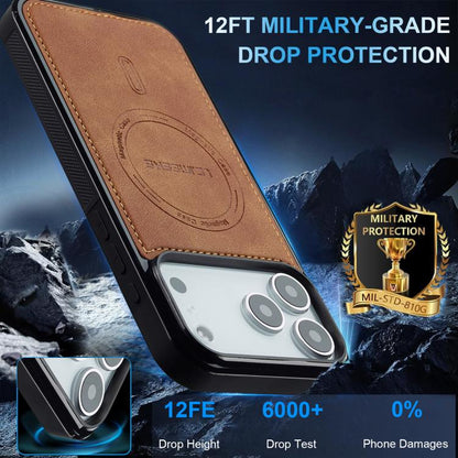 For iPhone 17 Pro Max LC.IMEEKE L6 Series MagSafe Magnetic Phone Case(Brown) by LC.IMEEKE