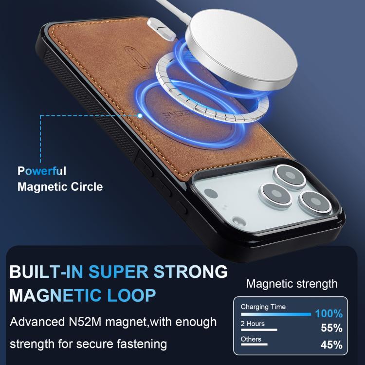 For iPhone 17 Pro Max LC.IMEEKE L6 Series MagSafe Magnetic Phone Case(Brown) by LC.IMEEKE