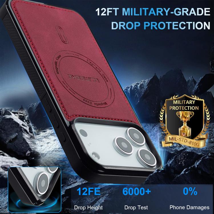 For iPhone 17 Pro Max LC.IMEEKE L6 Series MagSafe Magnetic Phone Case(Red) by LC.IMEEKE