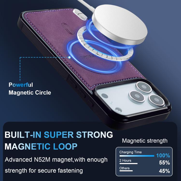 For iPhone 17 Pro LC.IMEEKE L6 Series MagSafe Magnetic Phone Case(Purple) by LC.IMEEKE