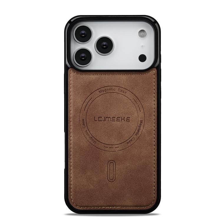 For iPhone 17 Pro LC.IMEEKE L6 Series MagSafe Magnetic Phone Case(Brown) by LC.IMEEKE