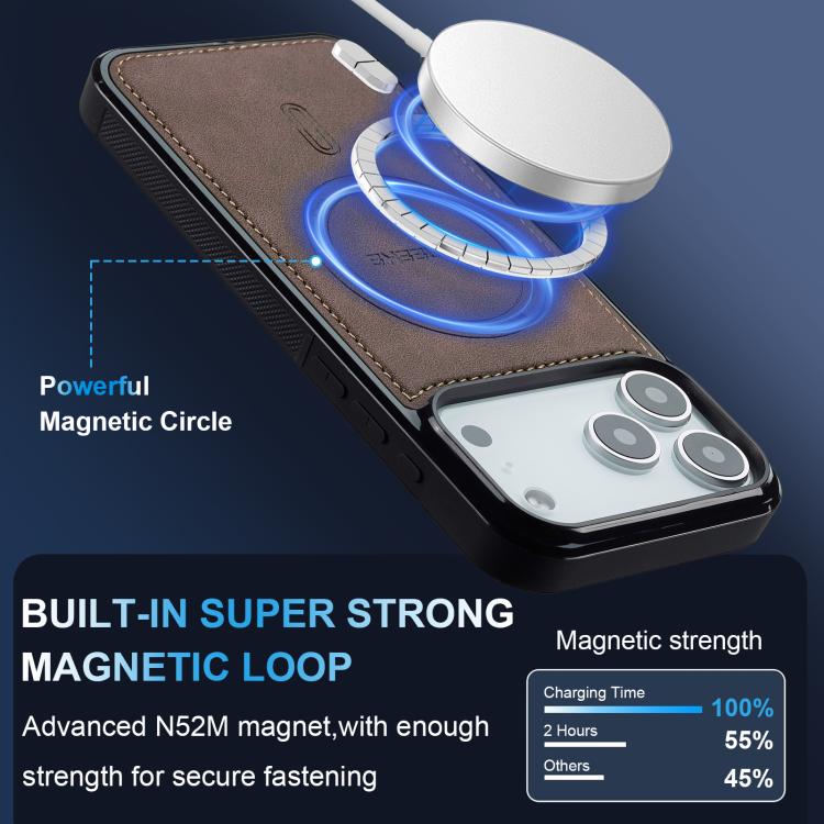 For iPhone 17 Pro LC.IMEEKE L6 Series MagSafe Magnetic Phone Case(Coffee) by LC.IMEEKE