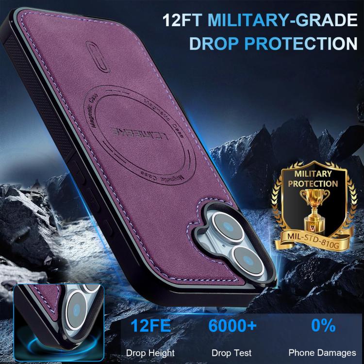 For iPhone 17 LC.IMEEKE L6 Series MagSafe Magnetic Phone Case(Purple) by LC.IMEEKE