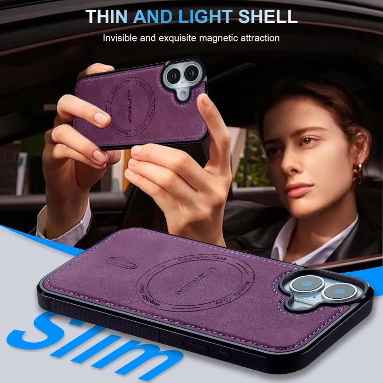 For iPhone 17 LC.IMEEKE L6 Series MagSafe Magnetic Phone Case(Purple) by LC.IMEEKE