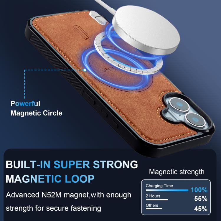 For iPhone 17 LC.IMEEKE L6 Series MagSafe Magnetic Phone Case(Brown) by LC.IMEEKE