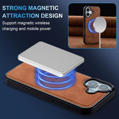 For iPhone 17 LC.IMEEKE L6 Series MagSafe Magnetic Phone Case(Brown) by LC.IMEEKE