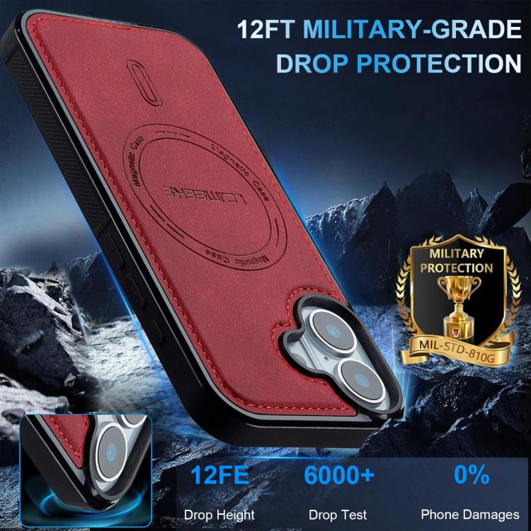 For iPhone 17 LC.IMEEKE L6 Series MagSafe Magnetic Phone Case(Red) by LC.IMEEKE
