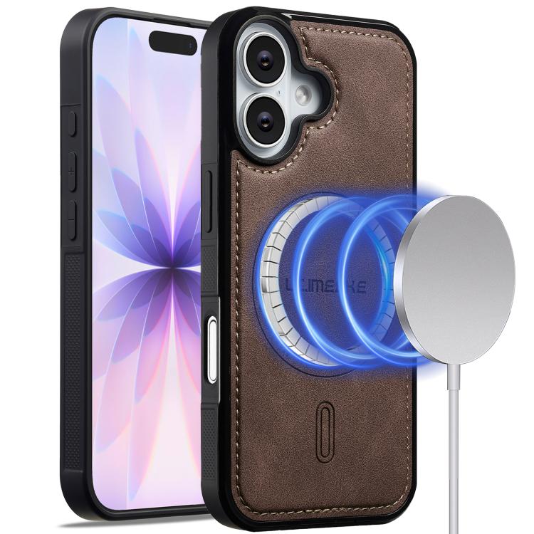 For iPhone 17 LC.IMEEKE L6 Series MagSafe Magnetic Phone Case(Coffee) by LC.IMEEKE