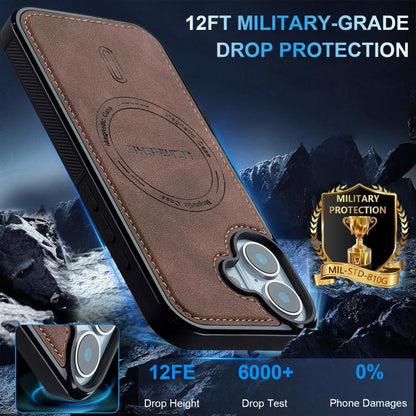 For iPhone 17 LC.IMEEKE L6 Series MagSafe Magnetic Phone Case(Coffee) by LC.IMEEKE