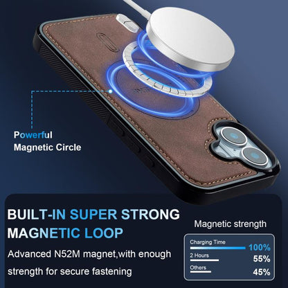 For iPhone 17 LC.IMEEKE L6 Series MagSafe Magnetic Phone Case(Coffee) by LC.IMEEKE