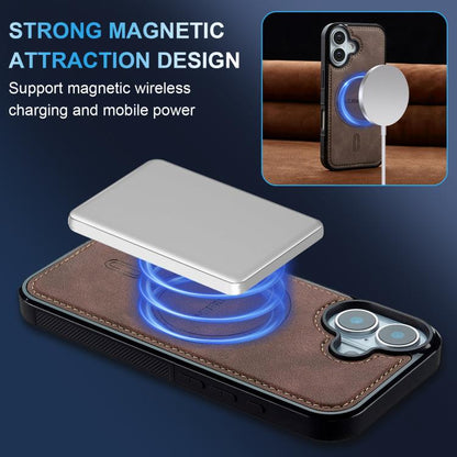 For iPhone 17 LC.IMEEKE L6 Series MagSafe Magnetic Phone Case(Coffee) by LC.IMEEKE