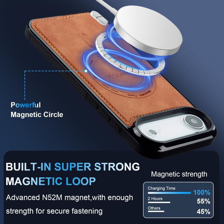 For iPhone Air LC.IMEEKE L6 Series MagSafe Magnetic Phone Case(Brown) by LC.IMEEKE