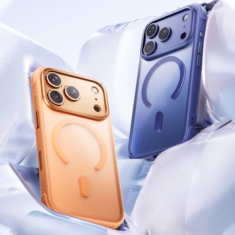 For iPhone 17 Pro MOMAX Airbag Shockproof MagSafe Phone Case(Blue) by MOMAX