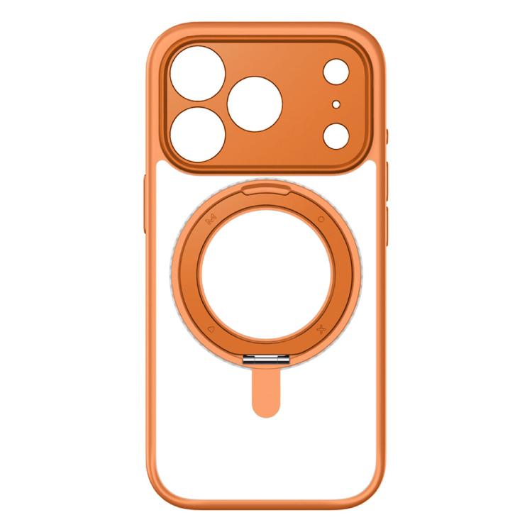 For iPhone 17 Pro Max MOMAX Magsafe Magnetic Metal Rotating Holder Phone Case(Orange) by MOMAX