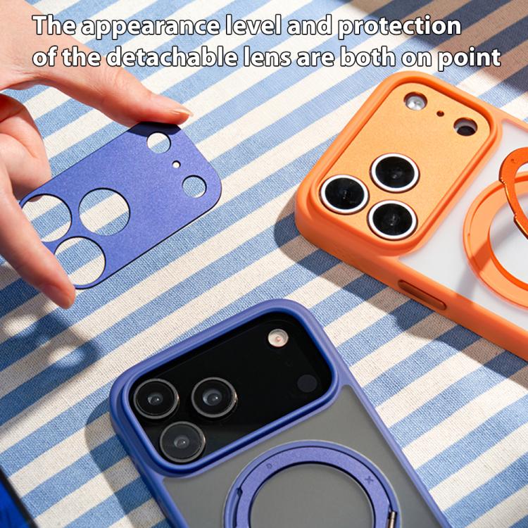 For iPhone 17 Pro Max MOMAX Magsafe Magnetic Metal Rotating Holder Phone Case(Orange) by MOMAX