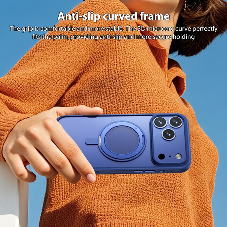 For iPhone 17 Pro Max MOMAX Magsafe Magnetic Metal Rotating Holder Phone Case(Red) by MOMAX