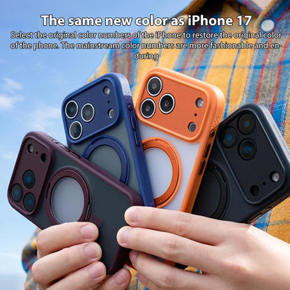 For iPhone 17 Pro MOMAX Magsafe Magnetic Metal Rotating Holder Phone Case(Orange) by MOMAX