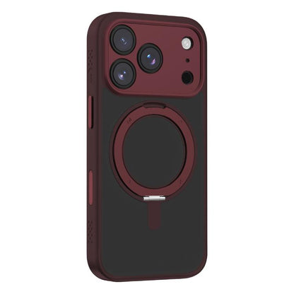 For iPhone 17 Pro MOMAX Magsafe Magnetic Metal Rotating Holder Phone Case(Red) by MOMAX