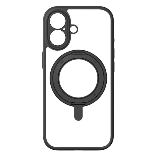 For iPhone 17 MOMAX Magsafe Magnetic Metal Rotating Holder Phone Case(Black) by MOMAX