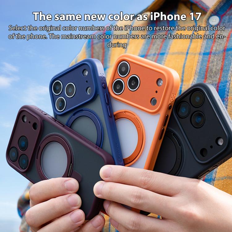 For iPhone Air MOMAX Magsafe Magnetic Metal Rotating Holder Phone Case(Black) by MOMAX