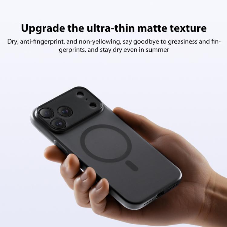 For iPhone 17 Pro Max MOMAX Ultra-thin Magnetic MagSafe PC Phone Case(Transparent Black) by MOMAX