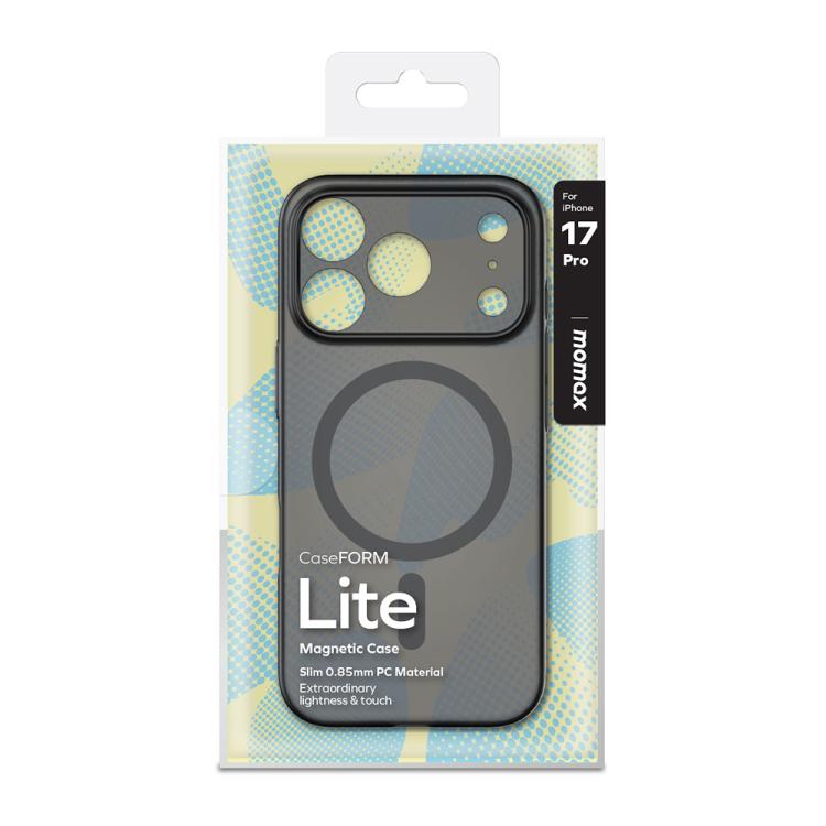 For iPhone 17 Pro MOMAX Ultra-thin Magnetic MagSafe PC Phone Case(Transparent Black) by MOMAX