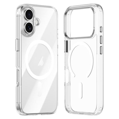 For iPhone 17 ZGA Magsafe Metal Buttons Clear PC Hybrid TPU Phone Case(Transparent) by ZGA