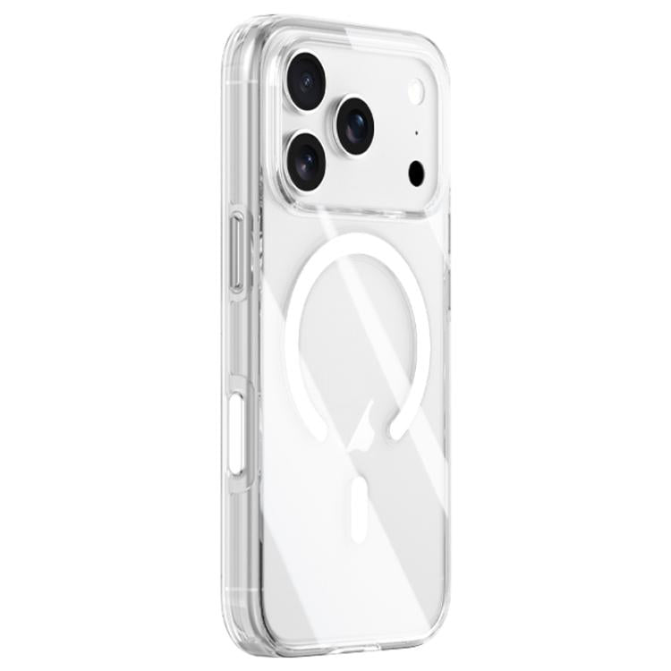 For iPhone 17 Pro Max ZGA Magsafe Metal AI Buttons Clear PC Hybrid TPU Phone Case(Transparent) by ZGA