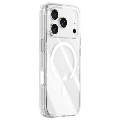 For iPhone 17 Pro ZGA Magsafe Metal AI Buttons Clear PC Hybrid TPU Phone Case(Transparent) by ZGA