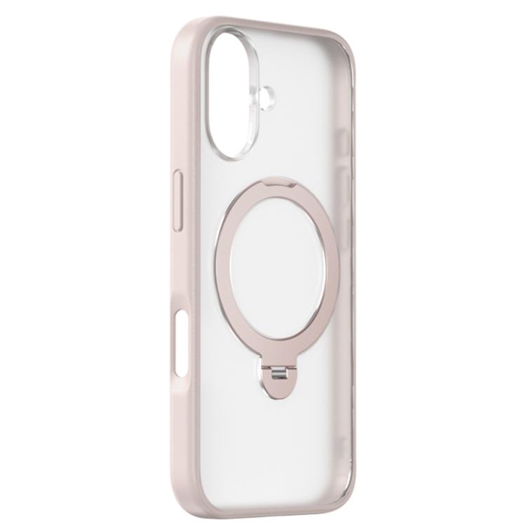 For iPhone 17 ZGA 360 Pivot Holder Magsafe PC Hybrid TPU Phone Case(Pink) by ZGA