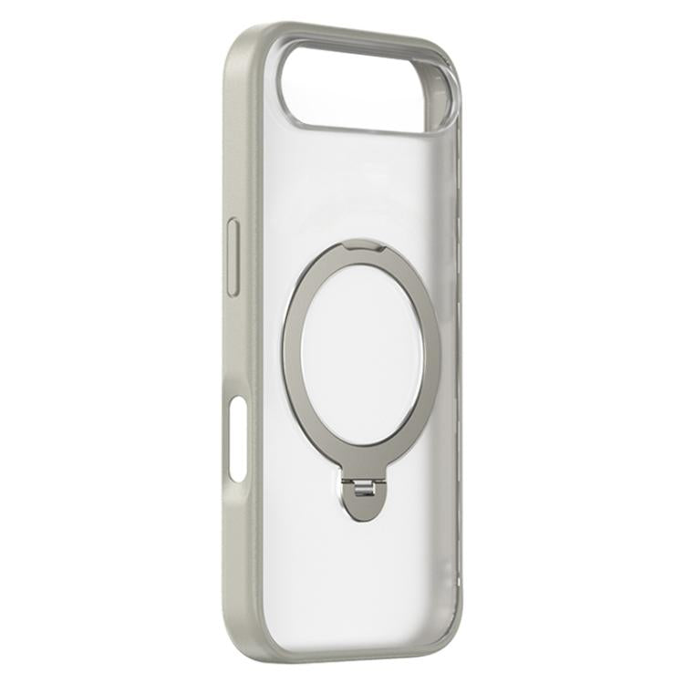 For iPhone Air ZGA 360 Pivot Holder Magsafe PC Hybrid TPU Phone Case(Grey) by ZGA