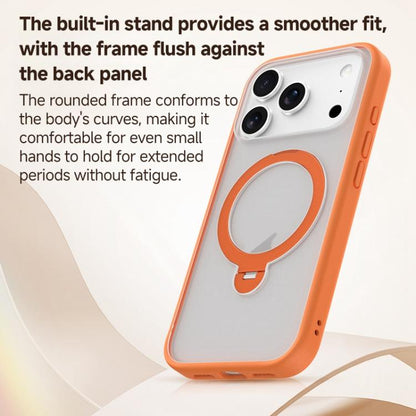 For iPhone Air ZGA 360 Pivot Holder Magsafe PC Hybrid TPU Phone Case(Grey) by ZGA