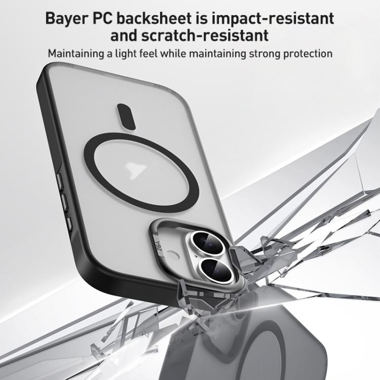 For iPhone 17 ZGA Matte Clear Magsafe PC Hybrid TPU Phone Case(Black) by ZGA