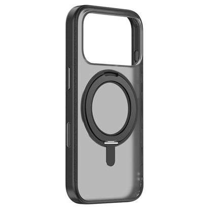 For iPhone 17 Pro Max ZGA Feitian 360 Rotation Holder Magsafe PC Hybrid TPU Phone Case(Black) by ZGA