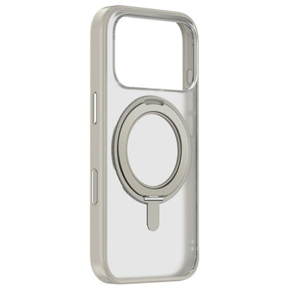 For iPhone 17 Pro Max ZGA Feitian 360 Rotation Holder Magsafe PC Hybrid TPU Phone Case(Grey) by ZGA