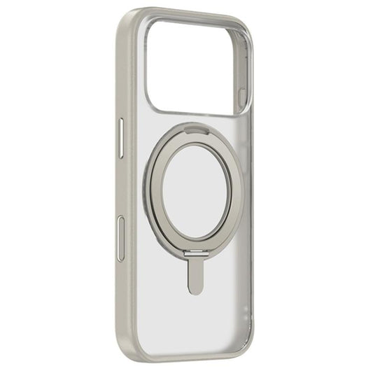 For iPhone 17 Pro ZGA Feitian 360 Rotation Holder Magsafe PC Hybrid TPU Phone Case(Grey) by ZGA