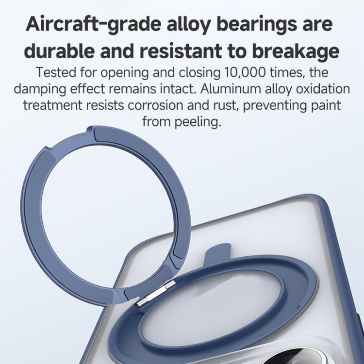 For iPhone 17 Pro Max ZGA Feitian 360 Rotation Holder Magsafe PC Hybrid TPU Phone Case(Black) by ZGA