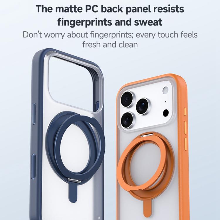 For iPhone 17 Pro Max ZGA Feitian 360 Rotation Holder Magsafe PC Hybrid TPU Phone Case(Black) by ZGA