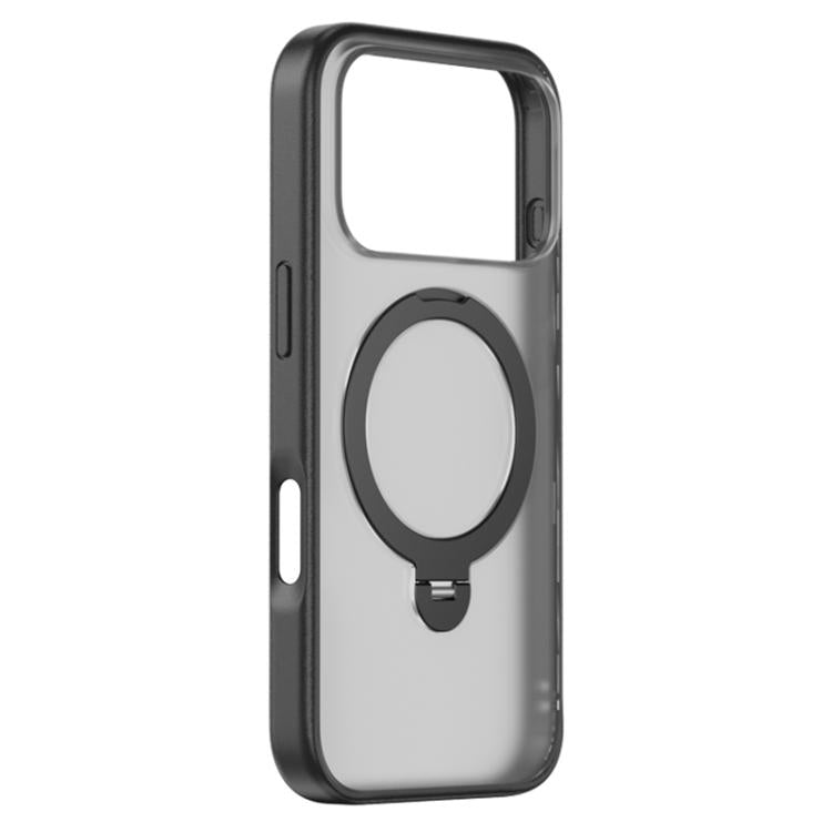 For iPhone 17 Pro Max ZGA 360 Pivot Holder Magsafe PC Hybrid TPU Phone Case(Black) by ZGA