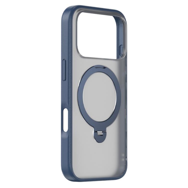 For iPhone 17 Pro Max ZGA 360 Pivot Holder Magsafe PC Hybrid TPU Phone Case(Blue) by ZGA