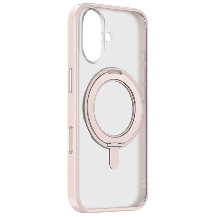 For iPhone 17 ZGA Feitian 360 Rotation Holder Magsafe PC Hybrid TPU Phone Case(Pink) by ZGA